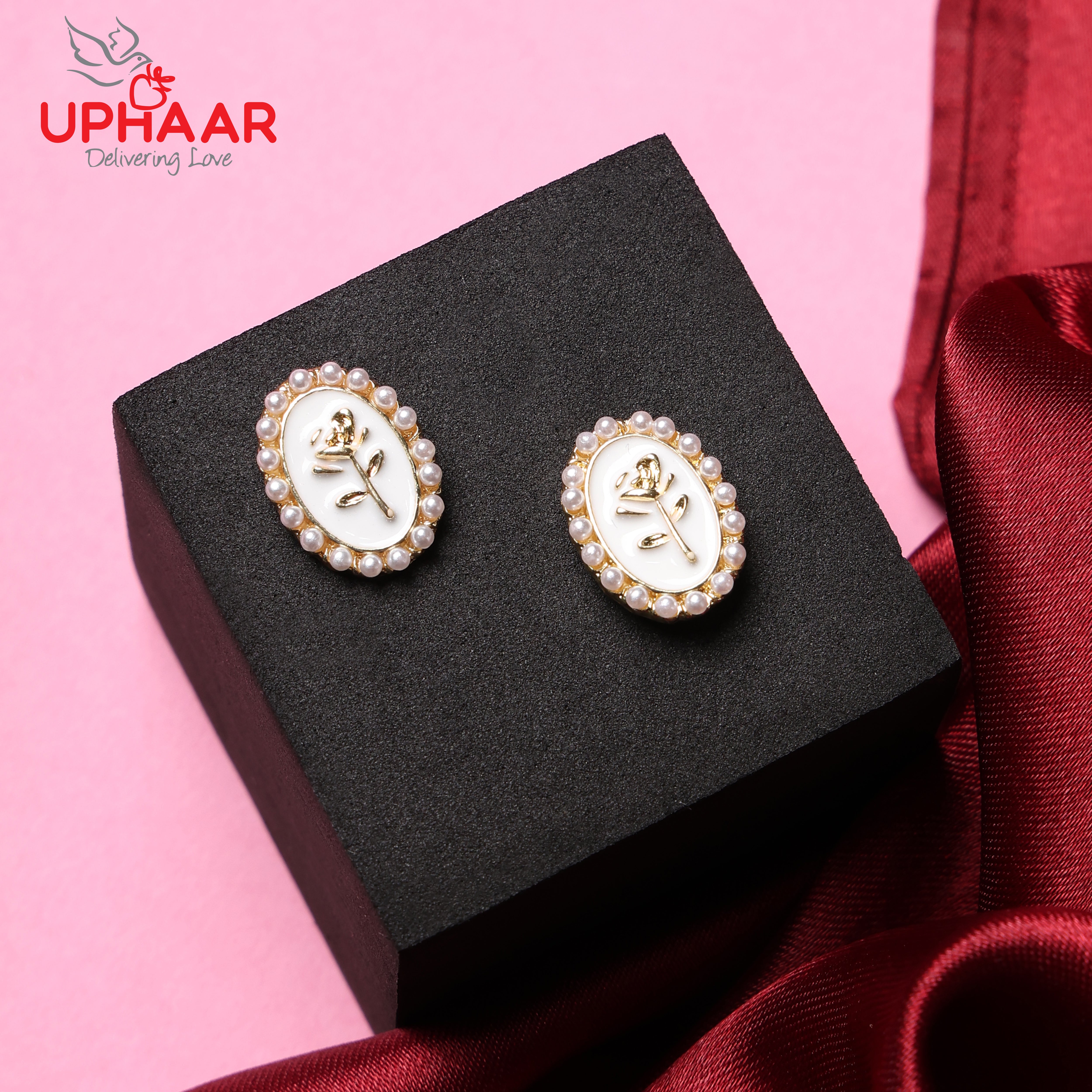 Korean-Style Vintage Rose Studs